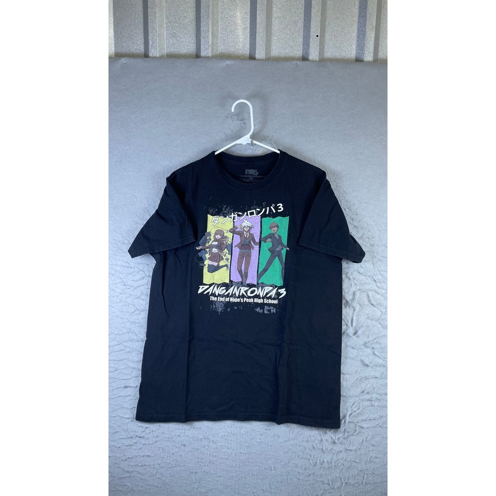 Danganronpa 3 T-Shirt Mens Large Black Excellent Anime Graphic Tee 14589